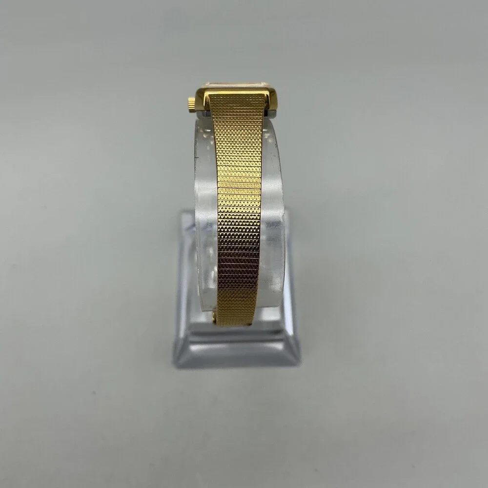 Vintage Timex Women Watch 16mm Champagne Dial Gold Tone Mesh Band New Battery - Picture 4 of 12
